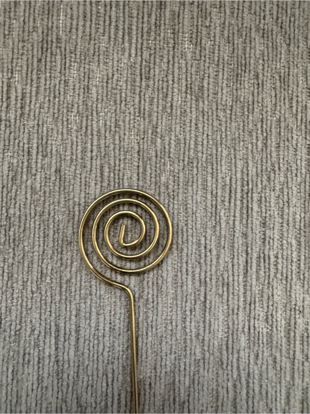 Gold Spiral card holder seating arrangement holders